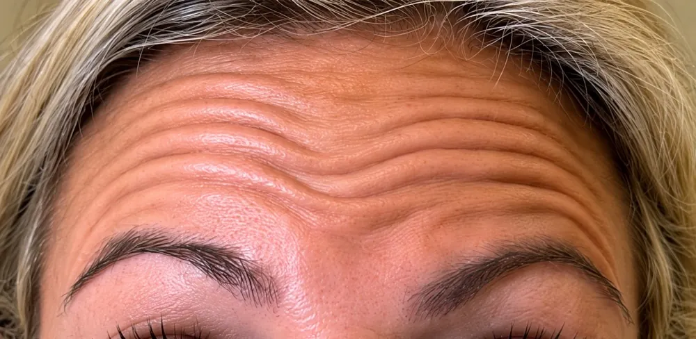 Forehead lines: before