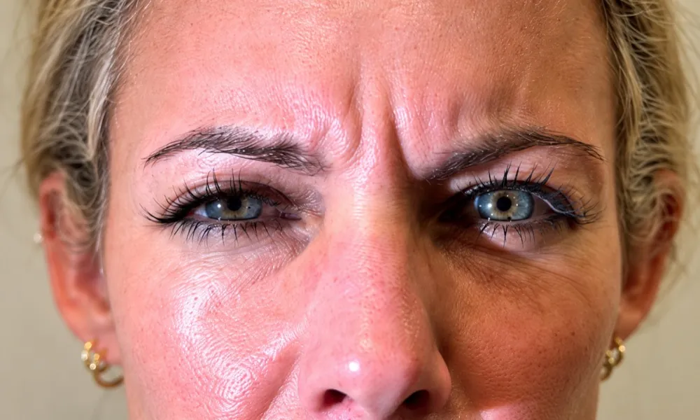 Frown lines: before