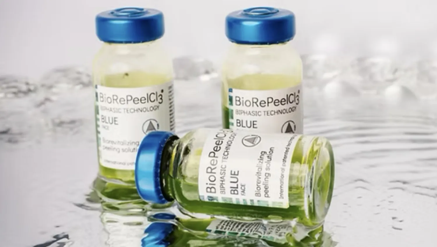 Vials of BioRePeel peel solution